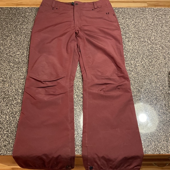 Ride Snow Board Pants, Size Large, Maroon - Picture 3 of 7